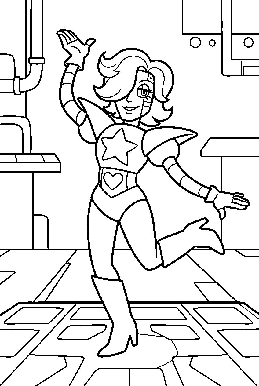 undertale mettaton ex dancing in the core line art
