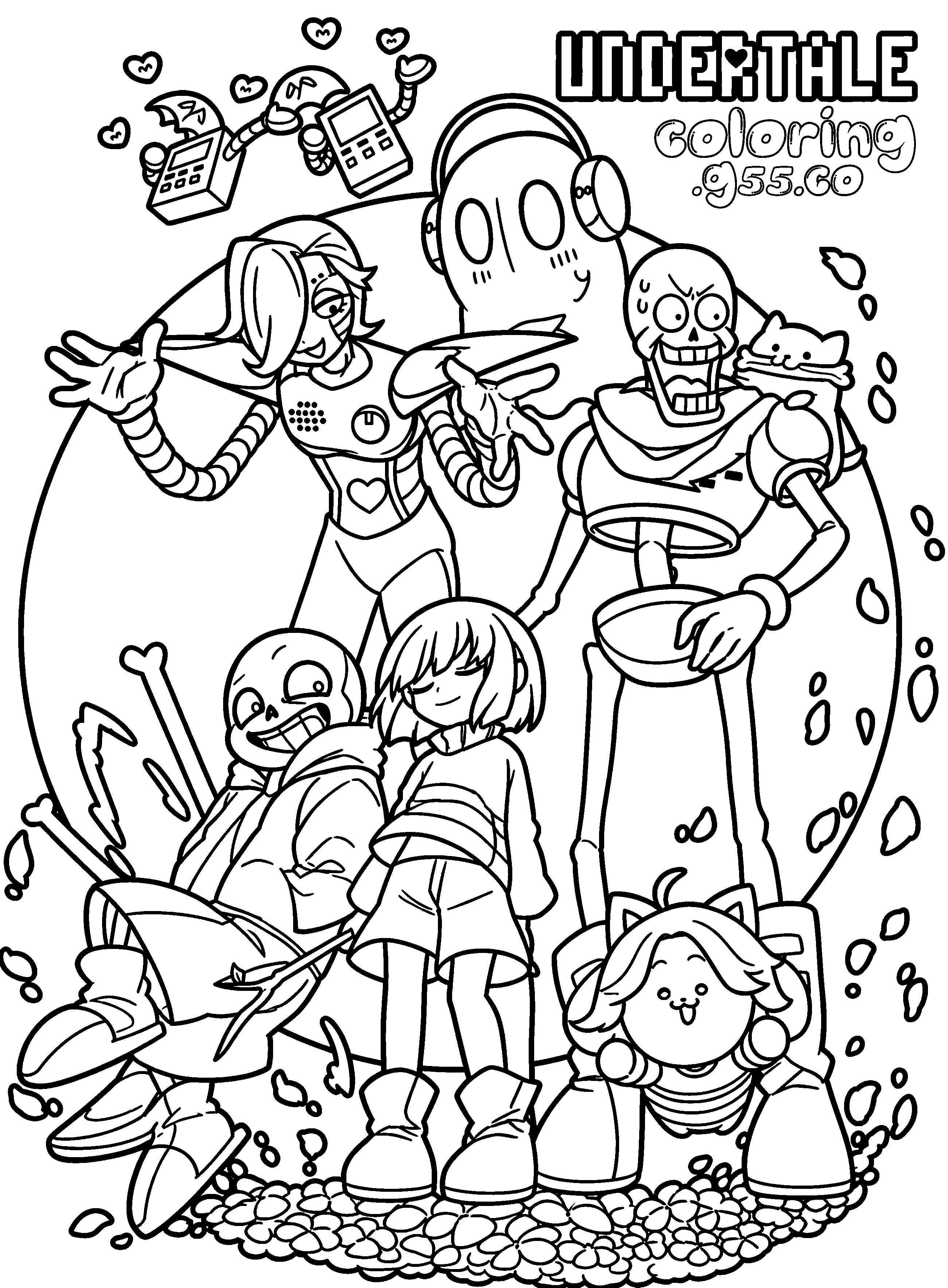 undertale mettaton papyrus line art