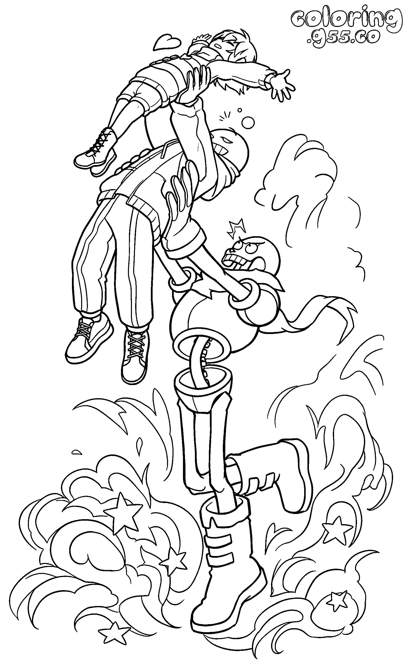 undertale papyrus sans and frisk line art