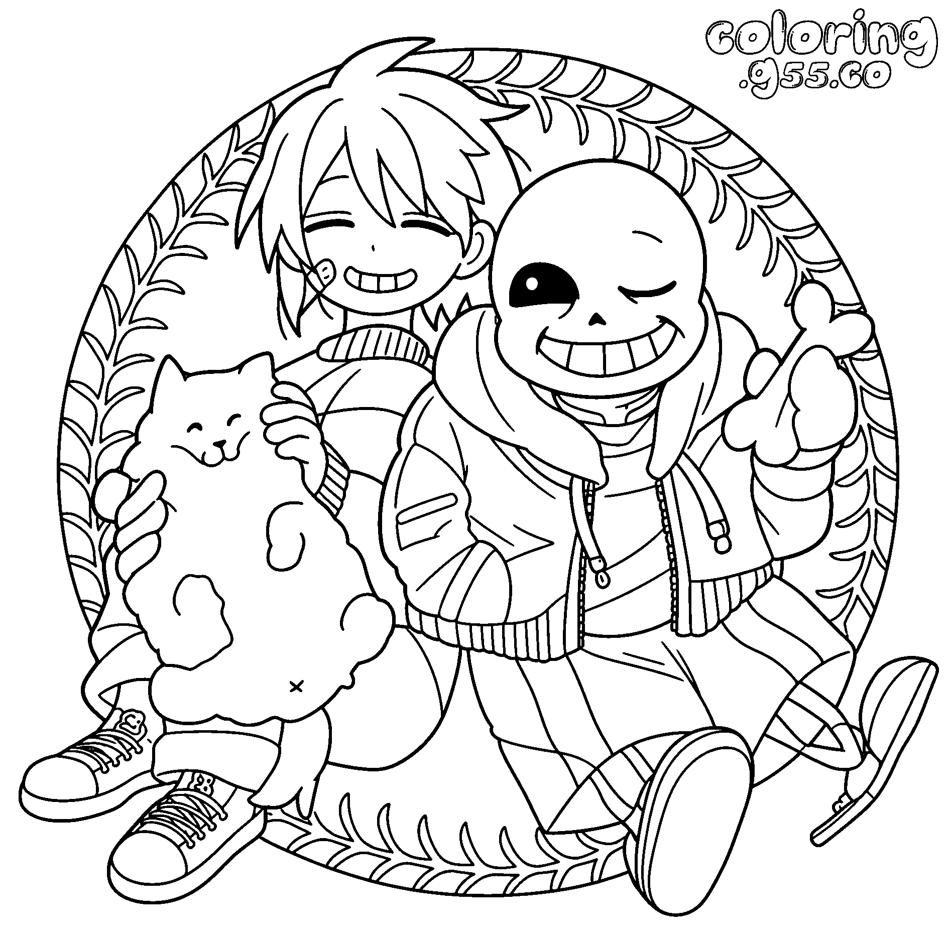 undertale sans frisk annoying dog page