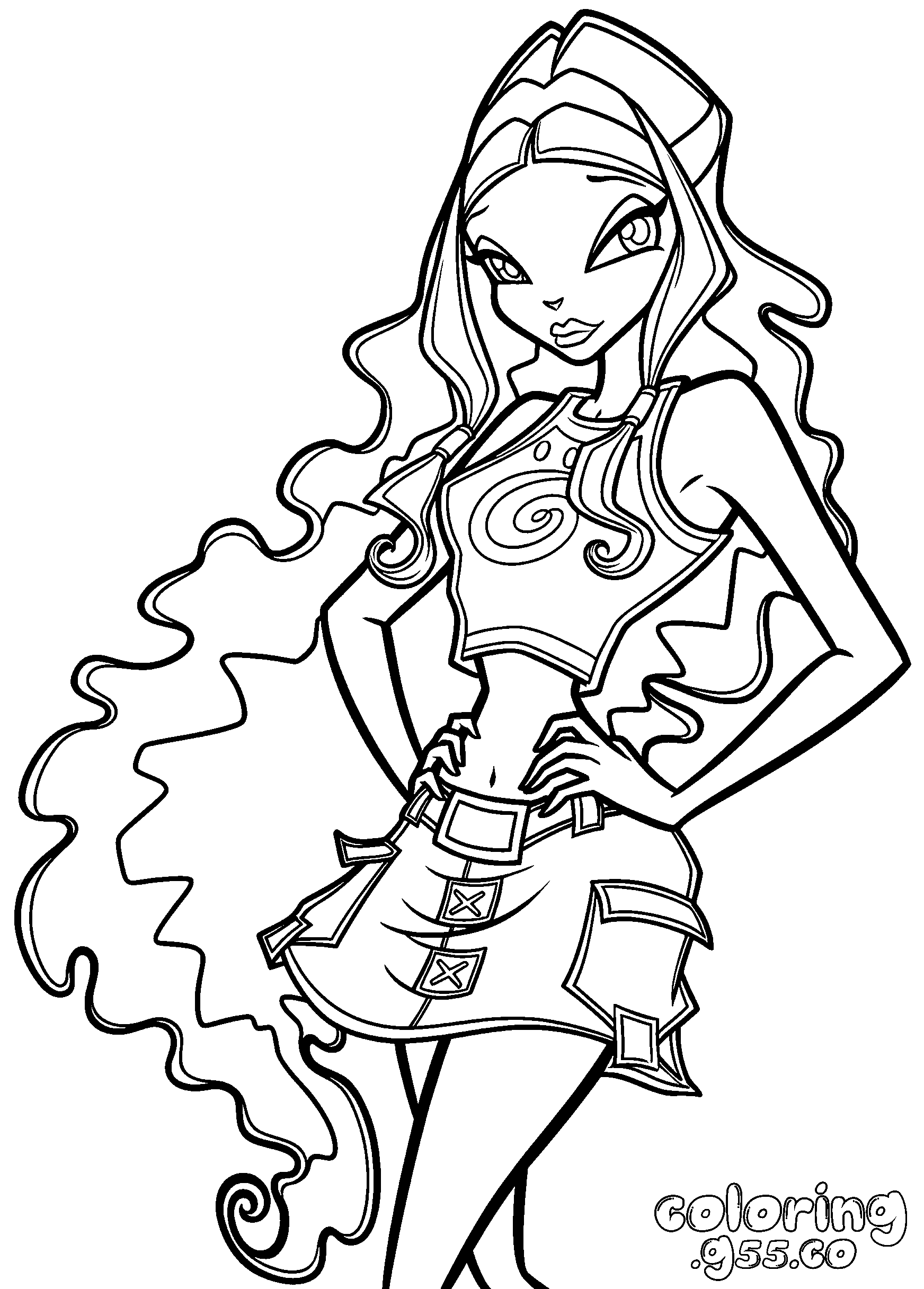 winx club aisha power pose cargo skirt line arts for kids