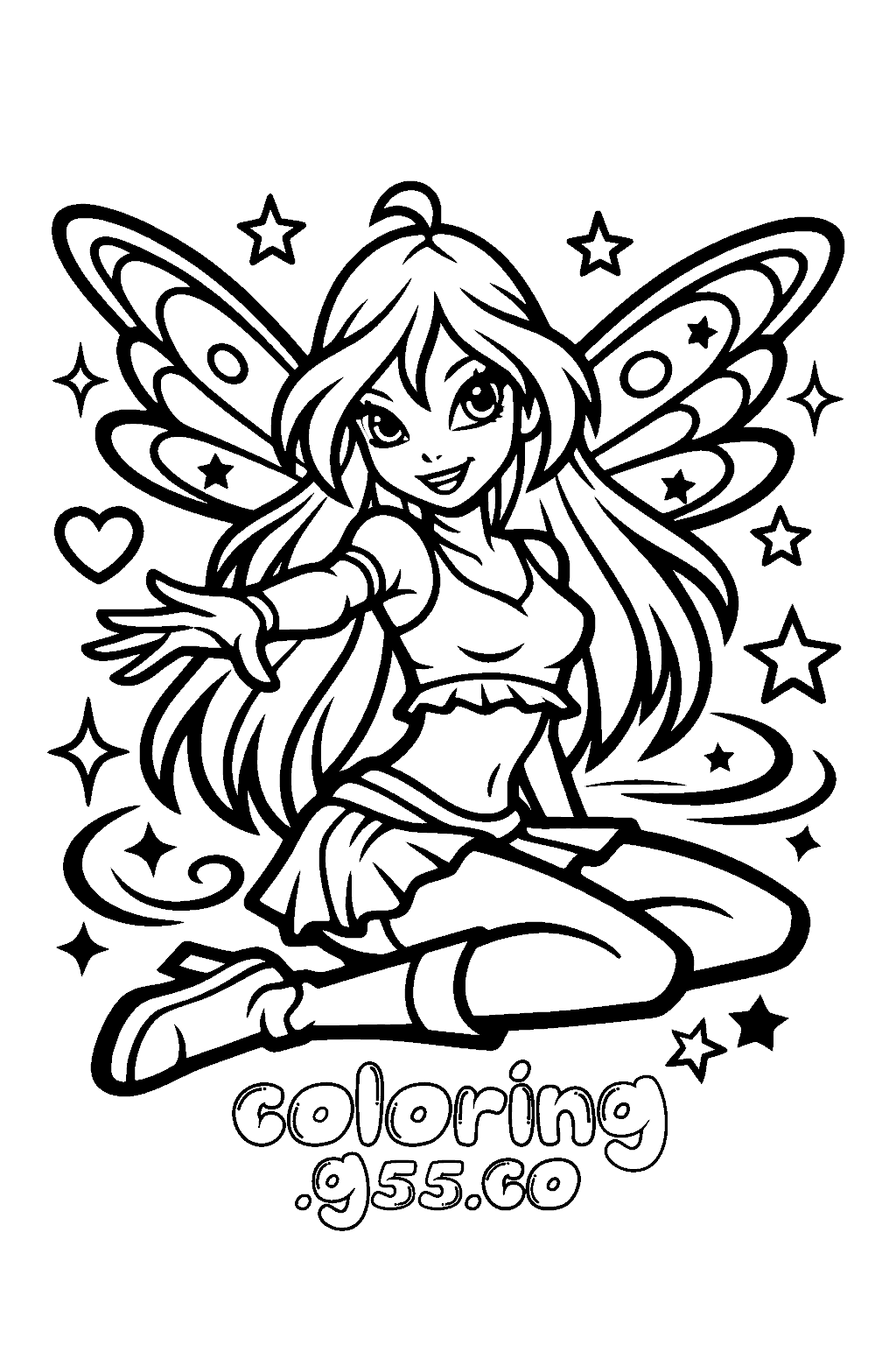 winx club bloom flame magic coloring sheets for kids