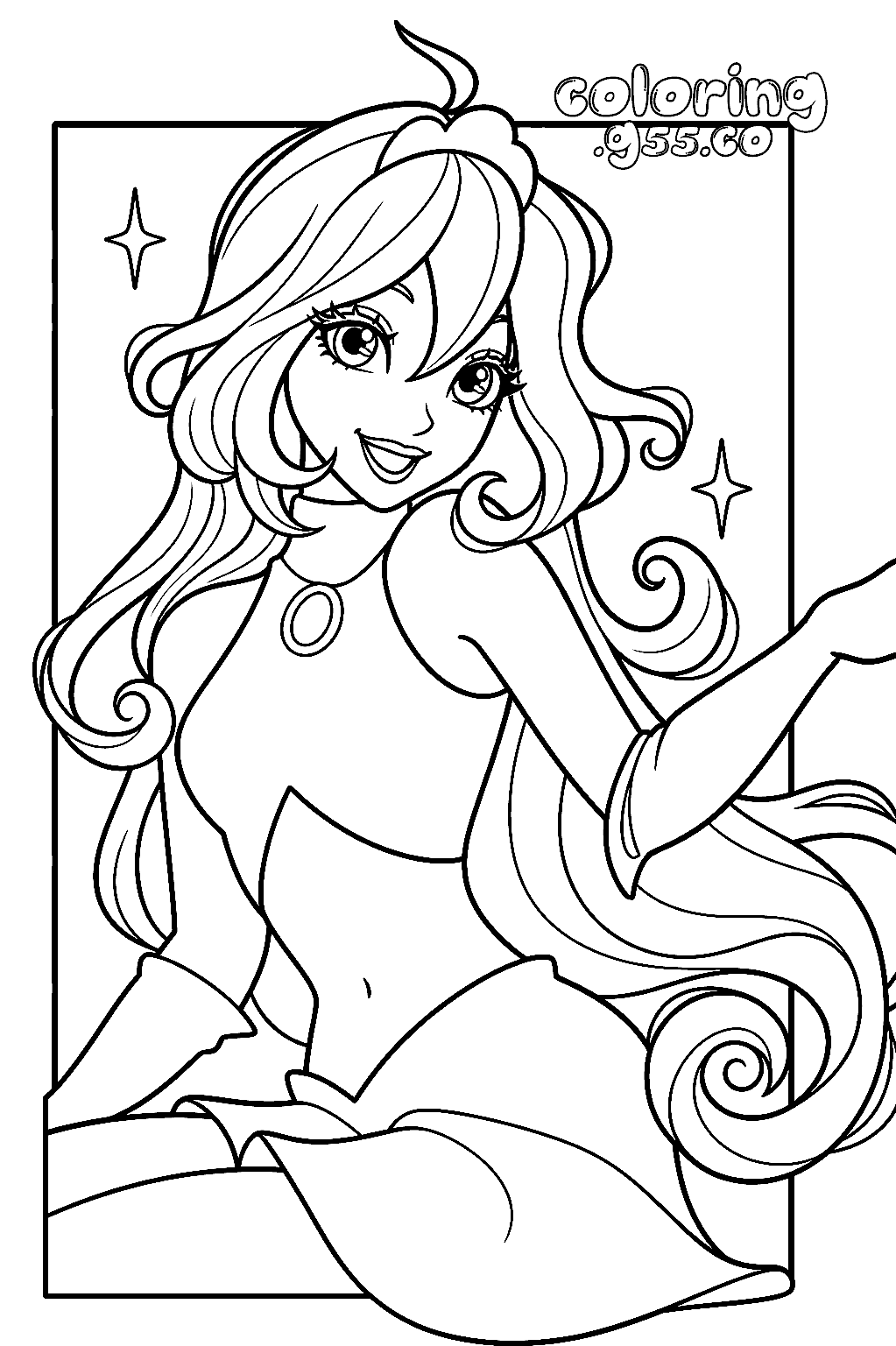 winx club bloom sparkle portrait coloring sheets for kids