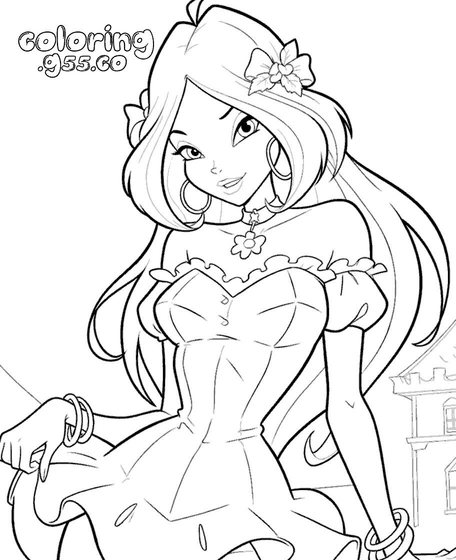 winx club flora fashion sparkle line arts for kids