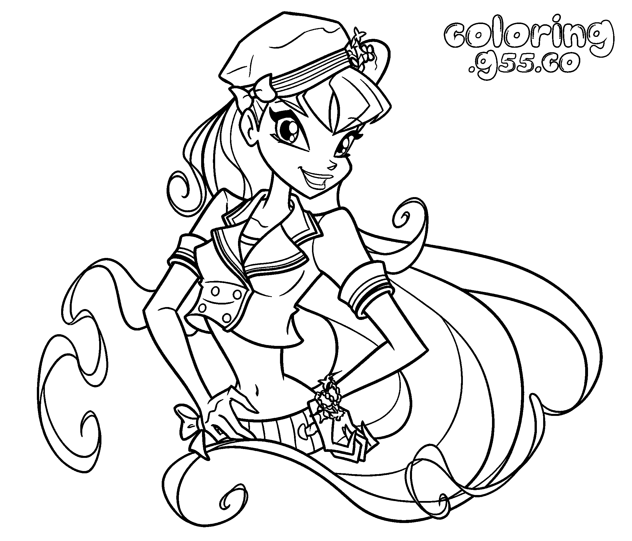 winx club stella sailor beret nautical outfit line arts for kids