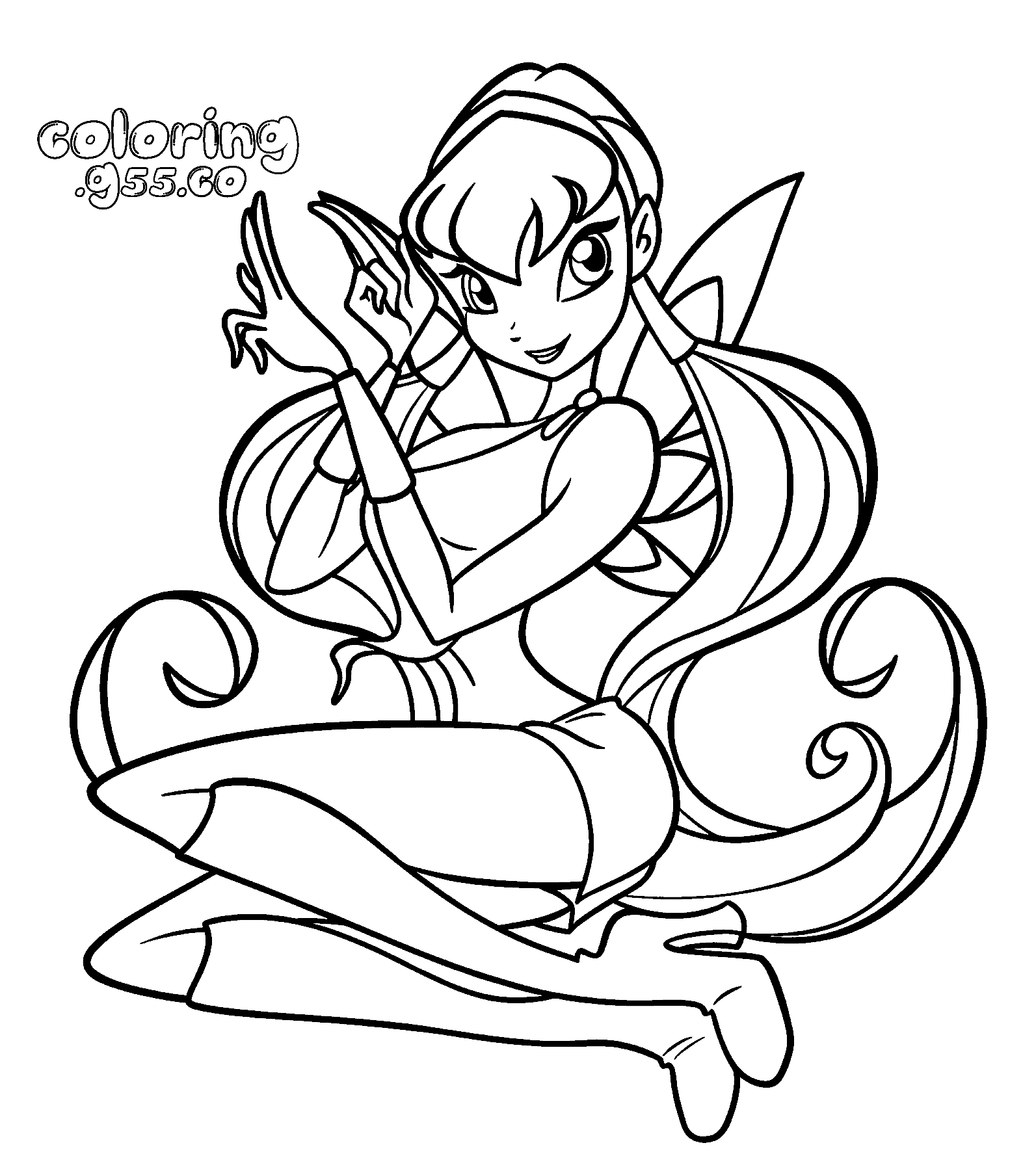 winx club stella season 1 fairy pose line arts for kids