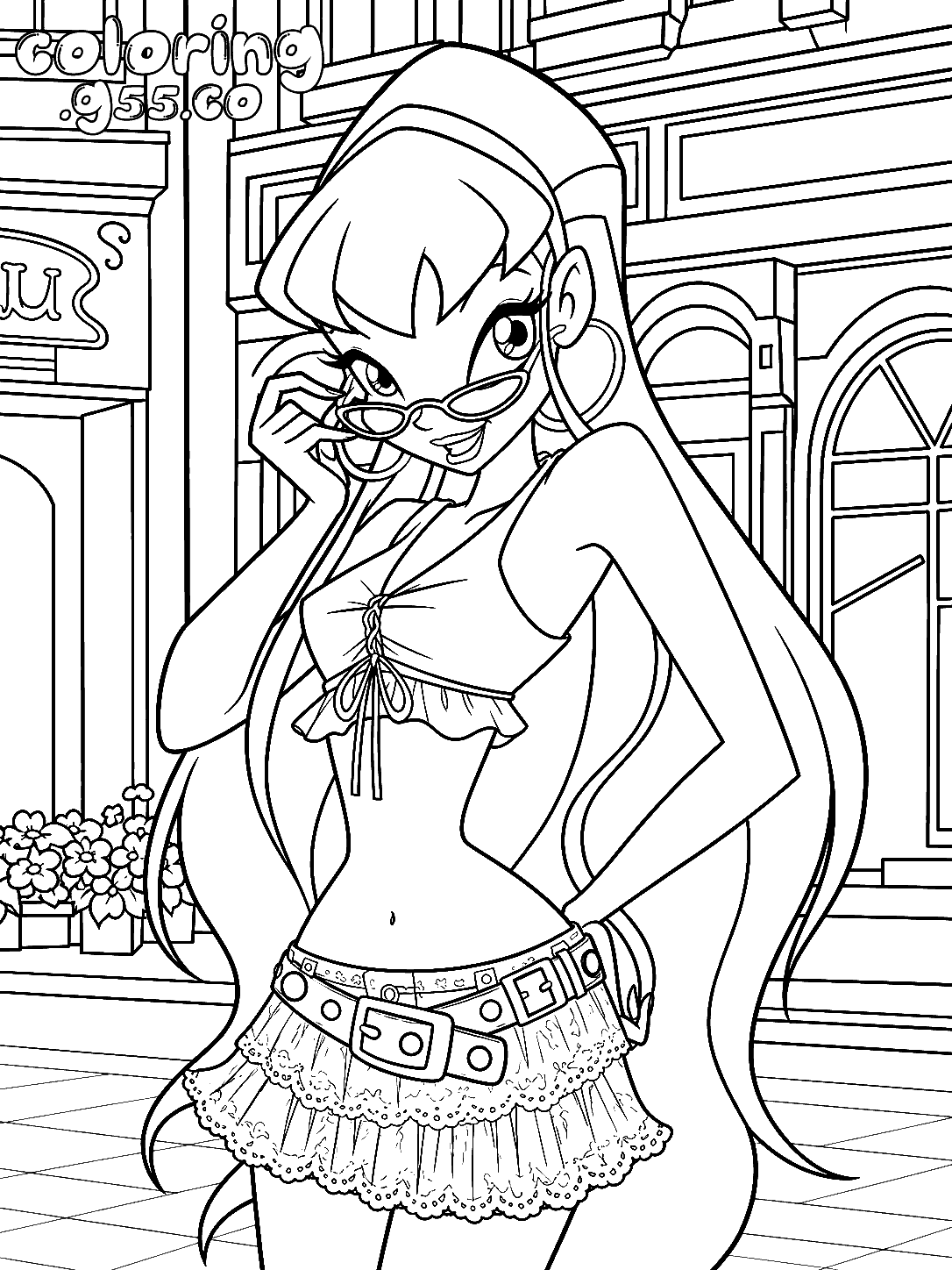 winx stella city walk fashion line art