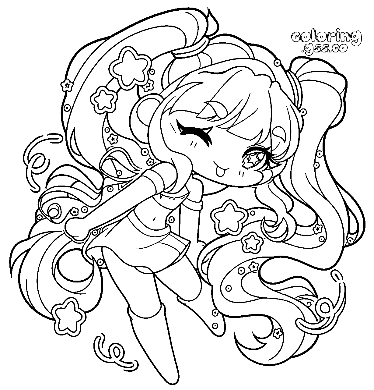 chibi musa star magic winx club line arts for kids