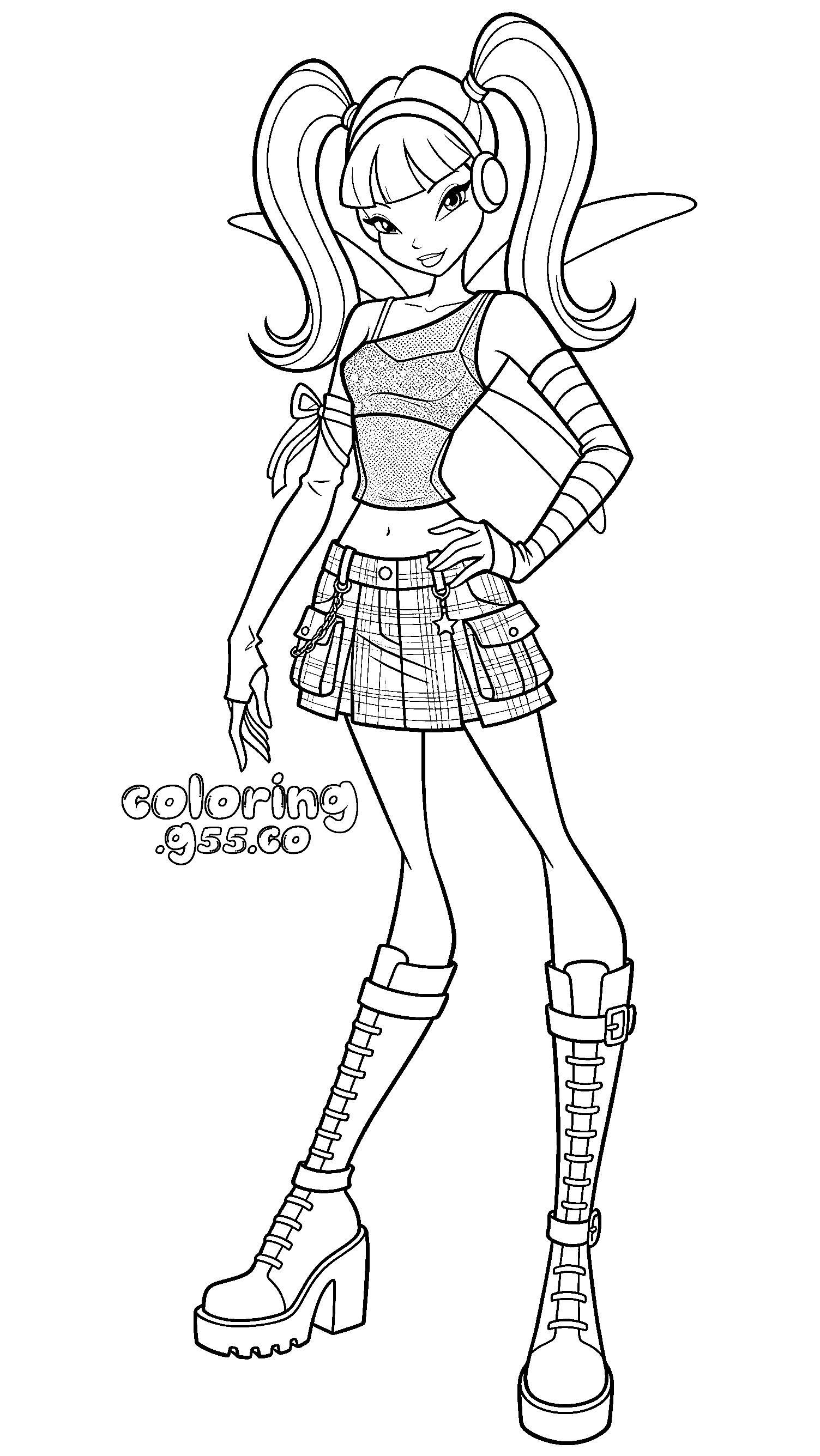 winx club musa y2k pop punk fashion line arts for kids