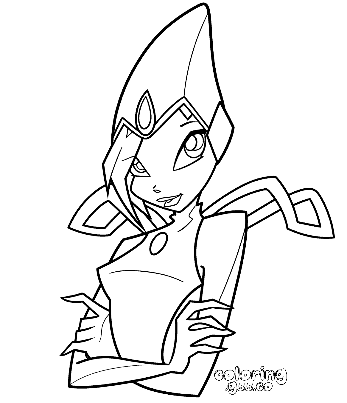 winx club tecna magic transformation portrait line arts for kids