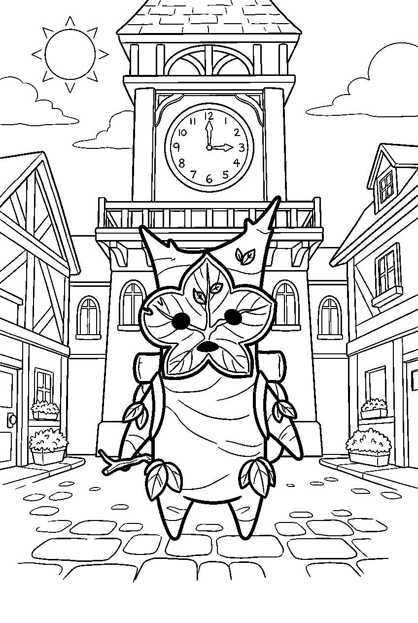zelda korok in clock town line art