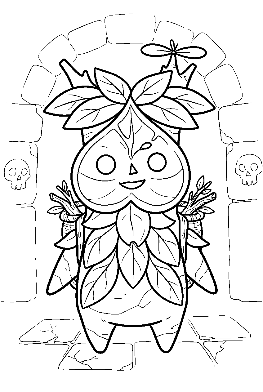 zelda korok in shadow temple line art