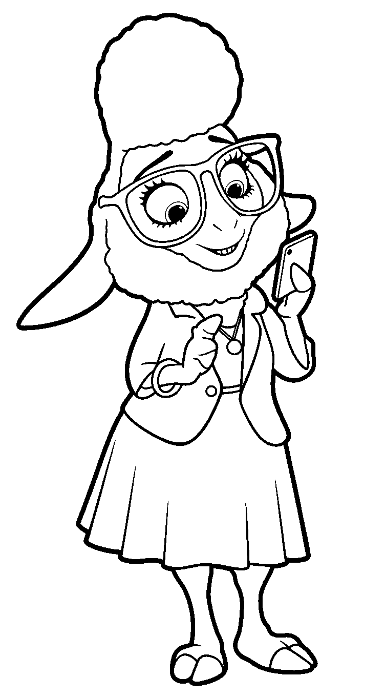 assistant mayor bellwether zootopia line art