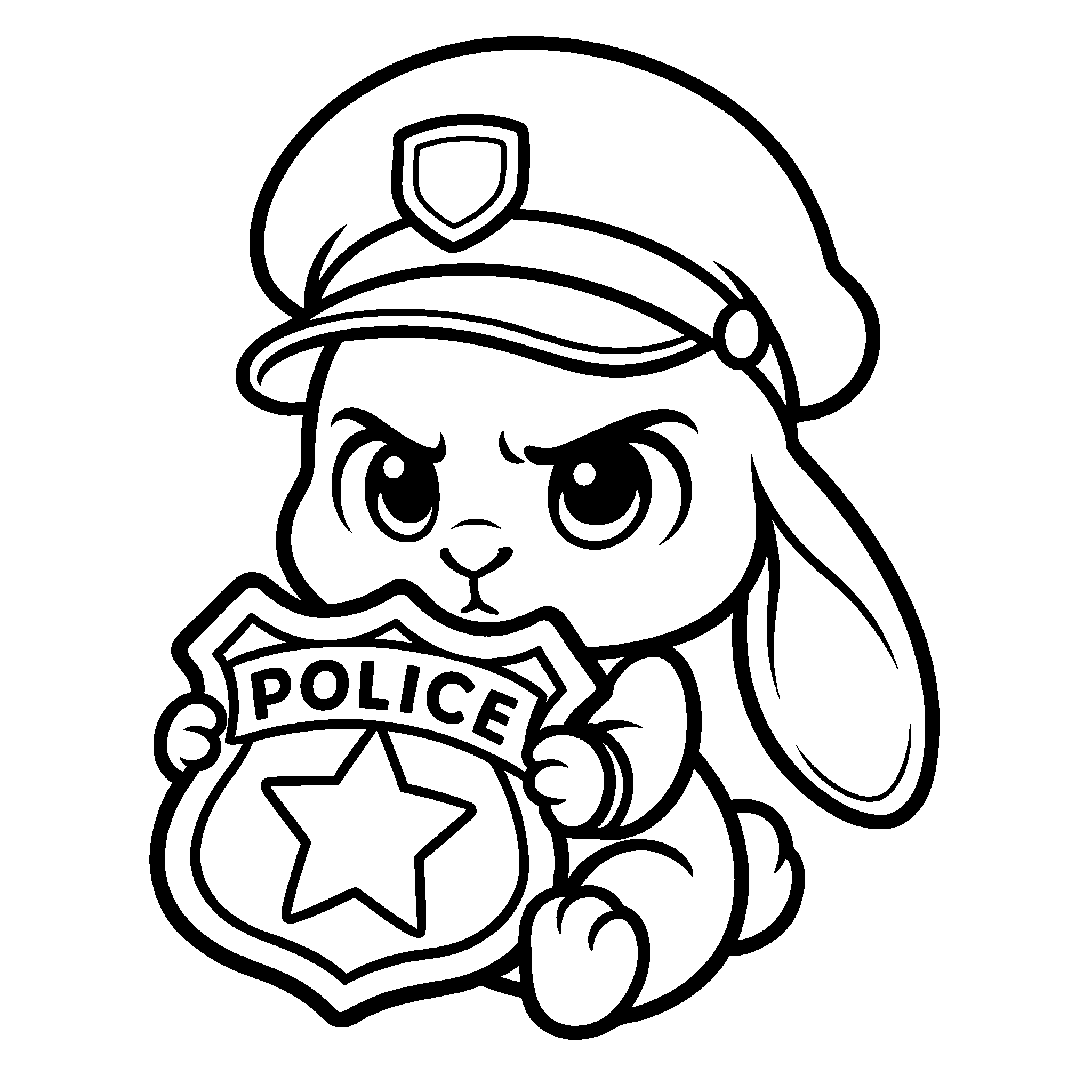 chibi judy hopps zootopia police officer bunny line art