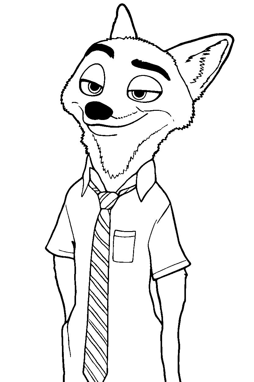 classic zootopia fox portrait