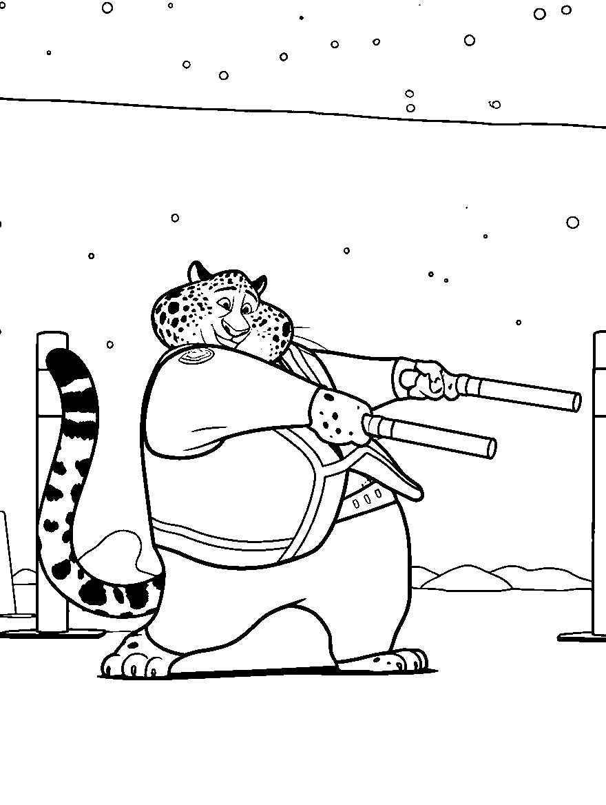 clawhauser traffic control zootopia line art