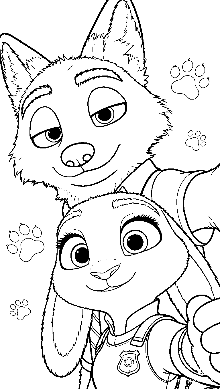 cute zootopia characters selfie
