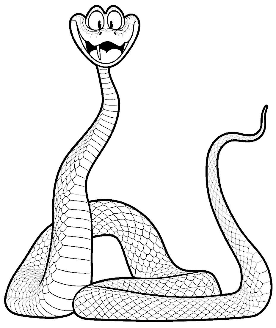 gary de snake smiling zootopia reptile citizen line art