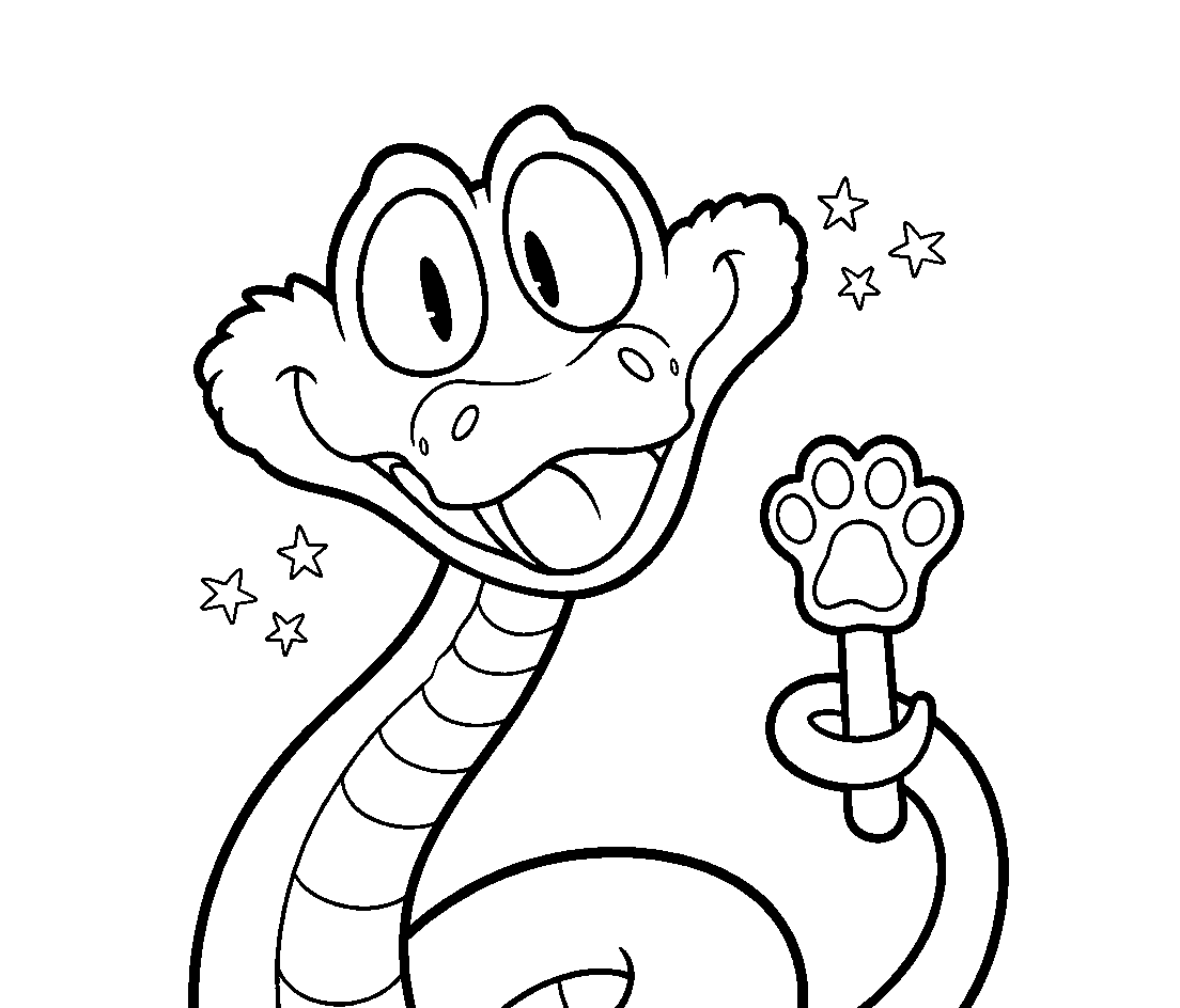 gary de snake zootopia waving line art