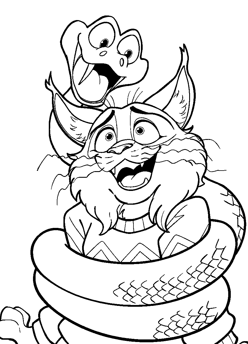 gary desnake and pawbert lynxley best friends line art