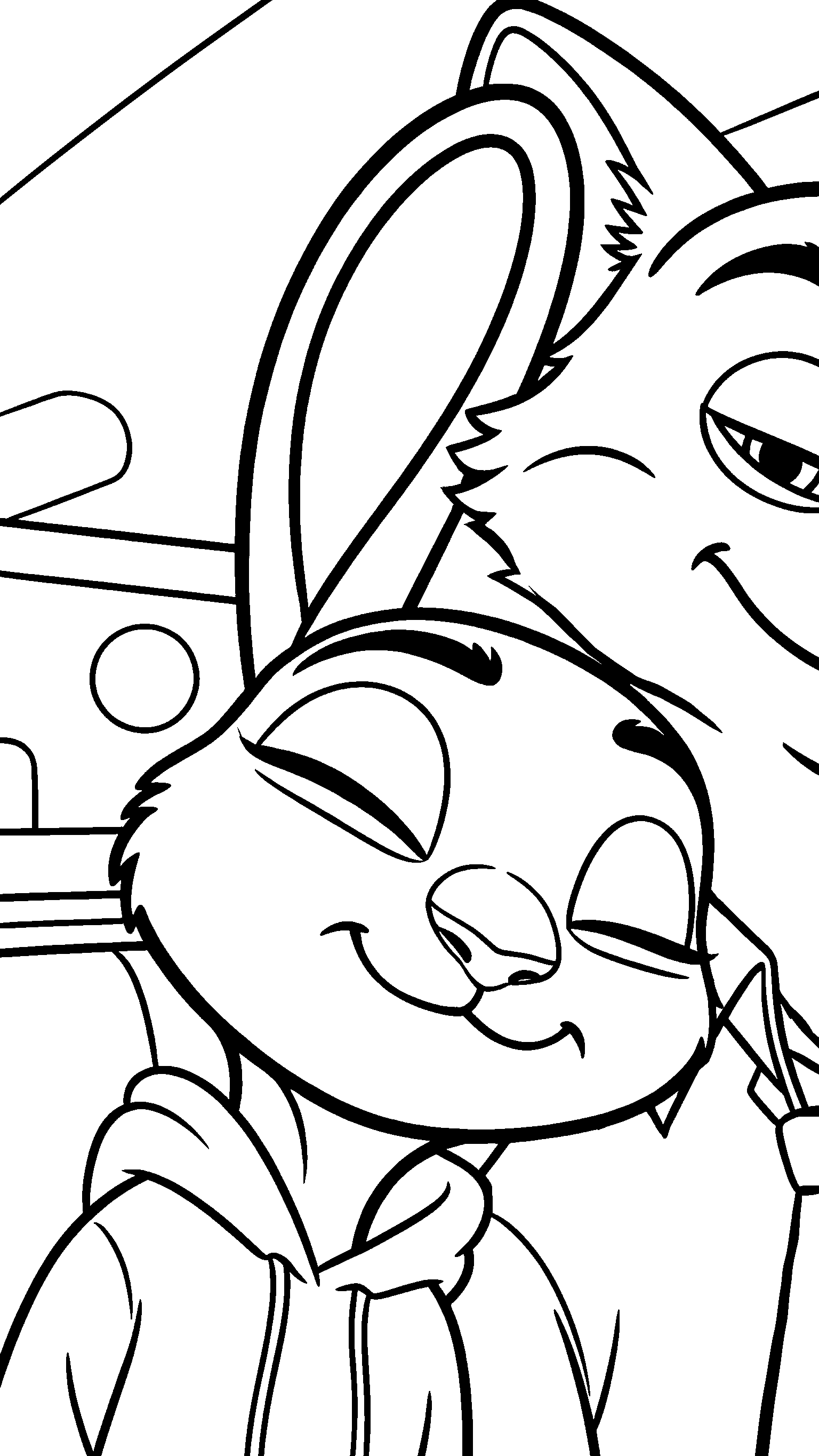 judy hopps and nick wilde selfie zootopia friends line art