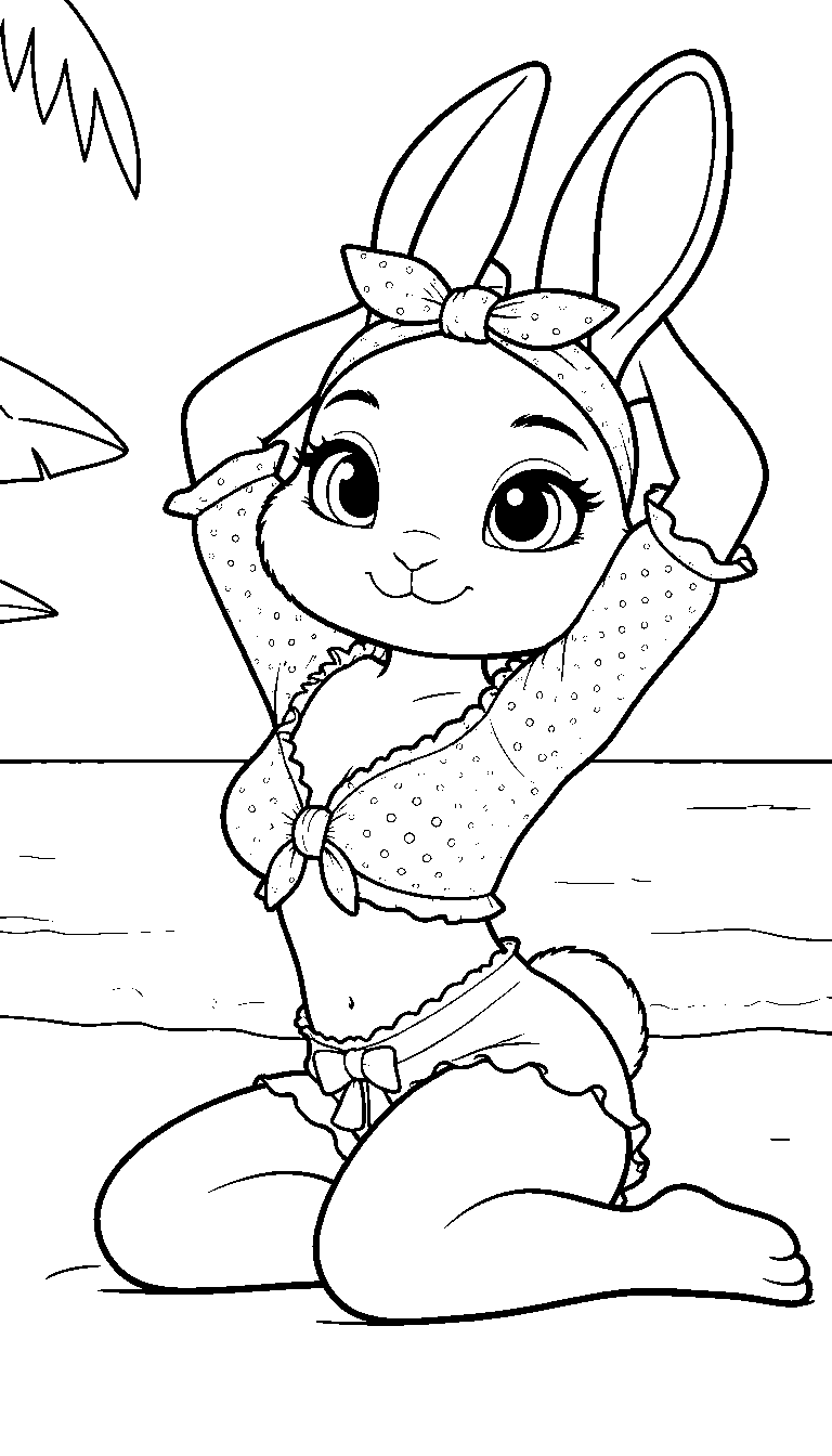 judy hopps heart glasses summer style line art