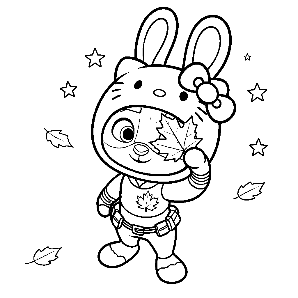 judy hopps hello kitty costume coloring