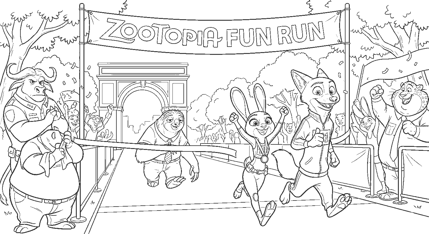 judy hopps nick wilde finish line