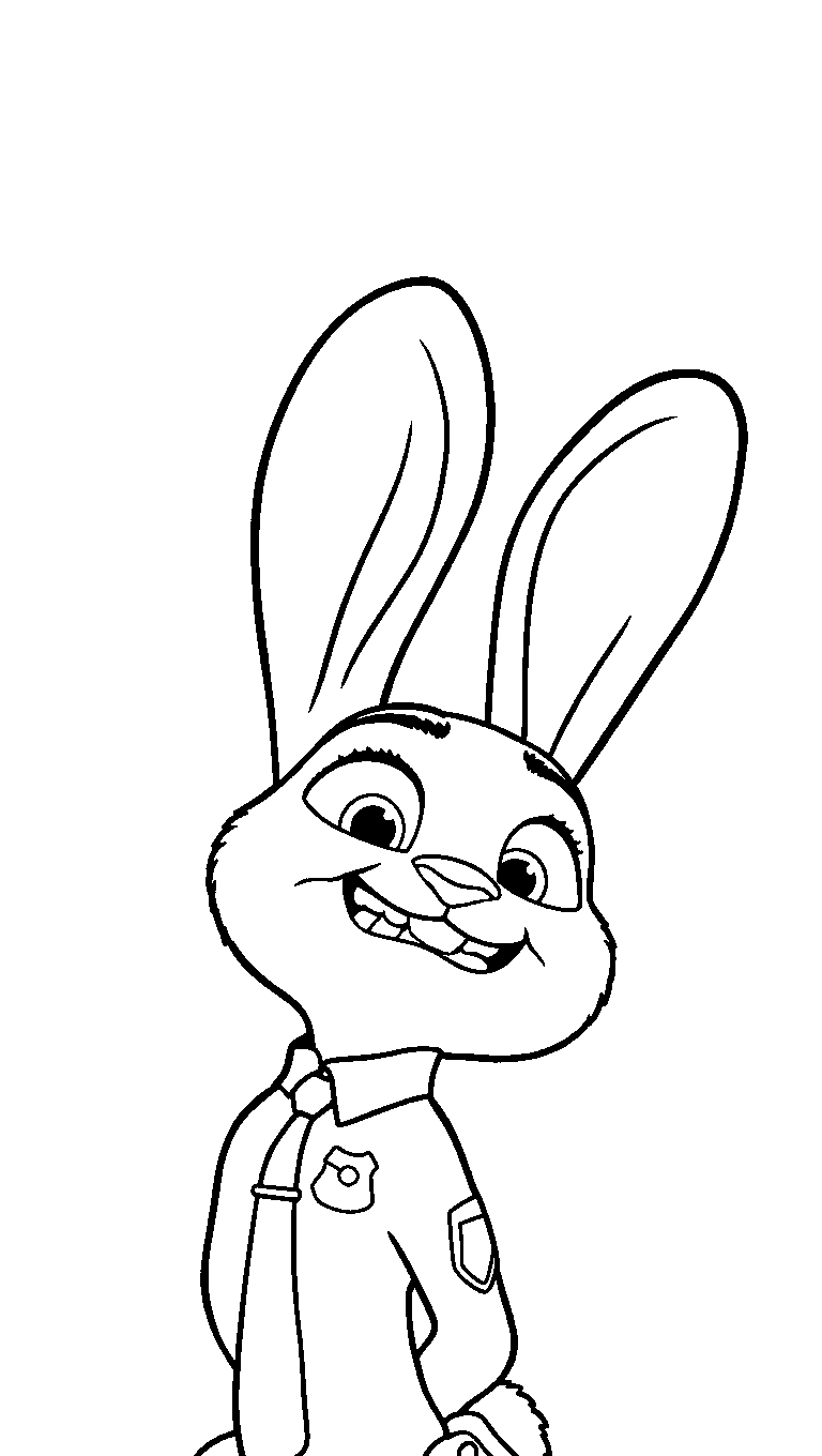 judy hopps police officer line art