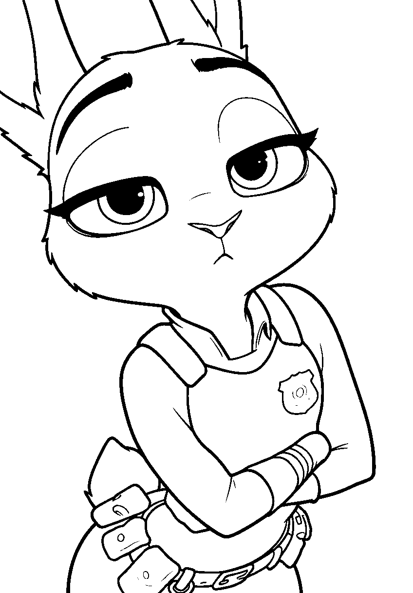 judy hopps sassy portrait coloring