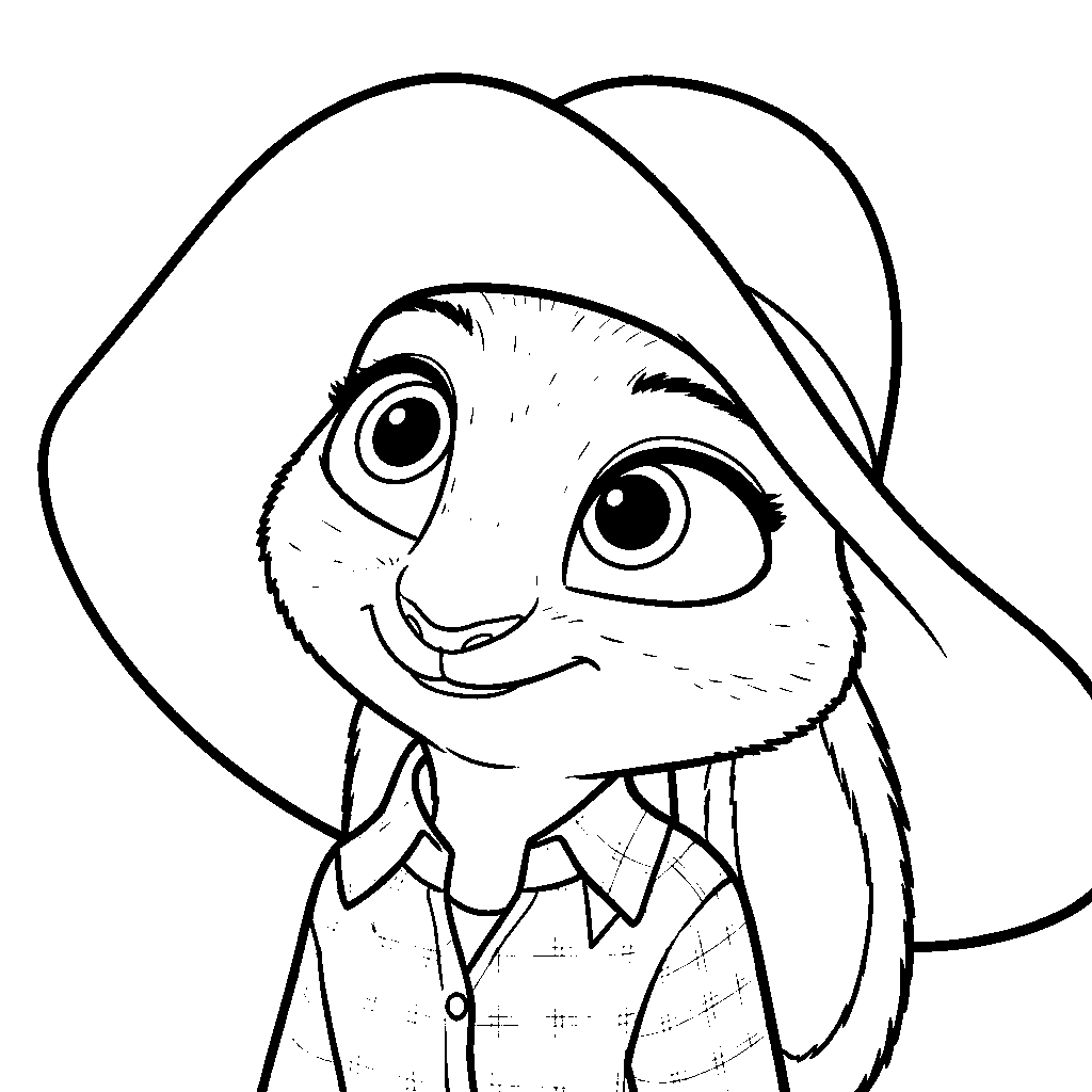 judy hopps summer sun hat coloring