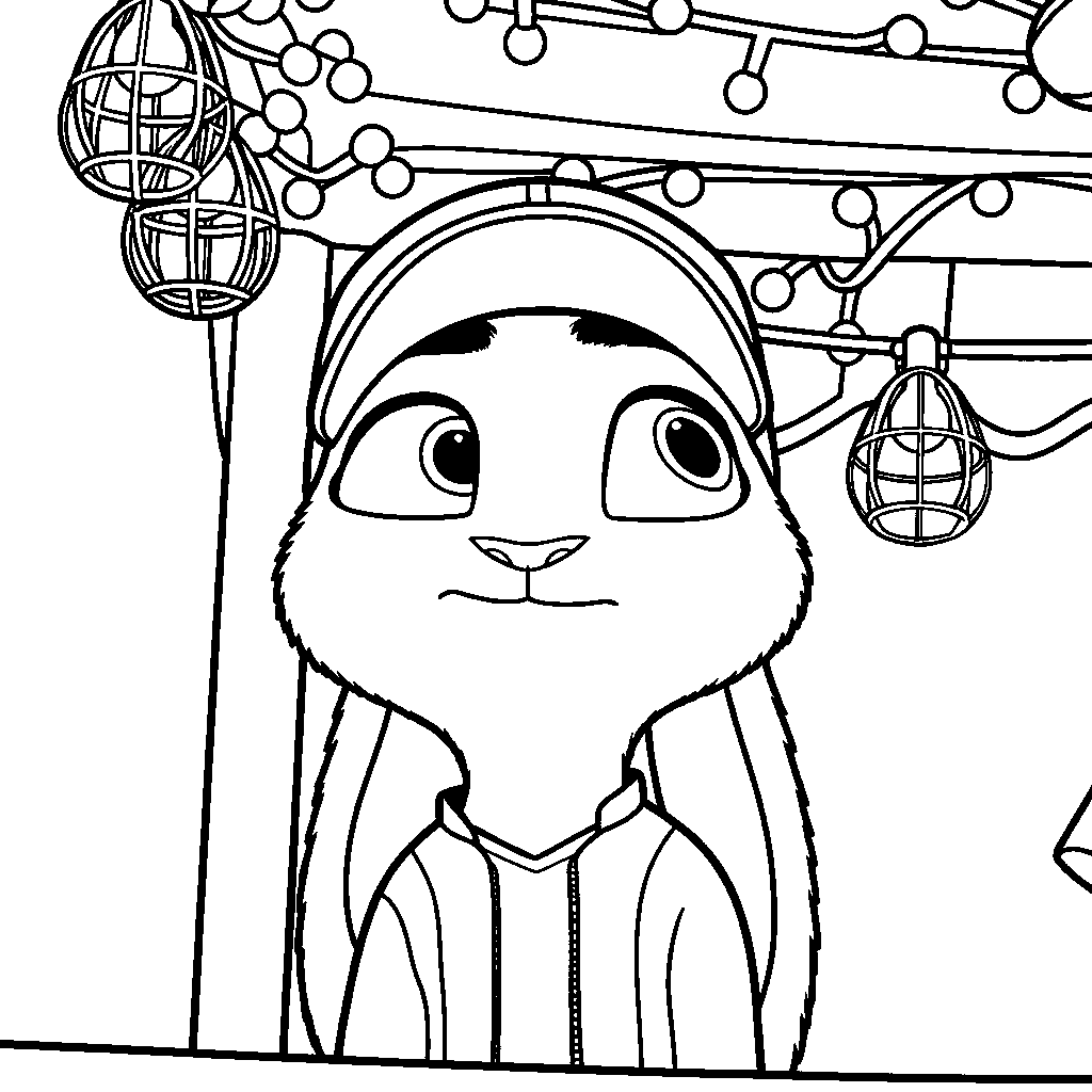 judy hopps under lights line art