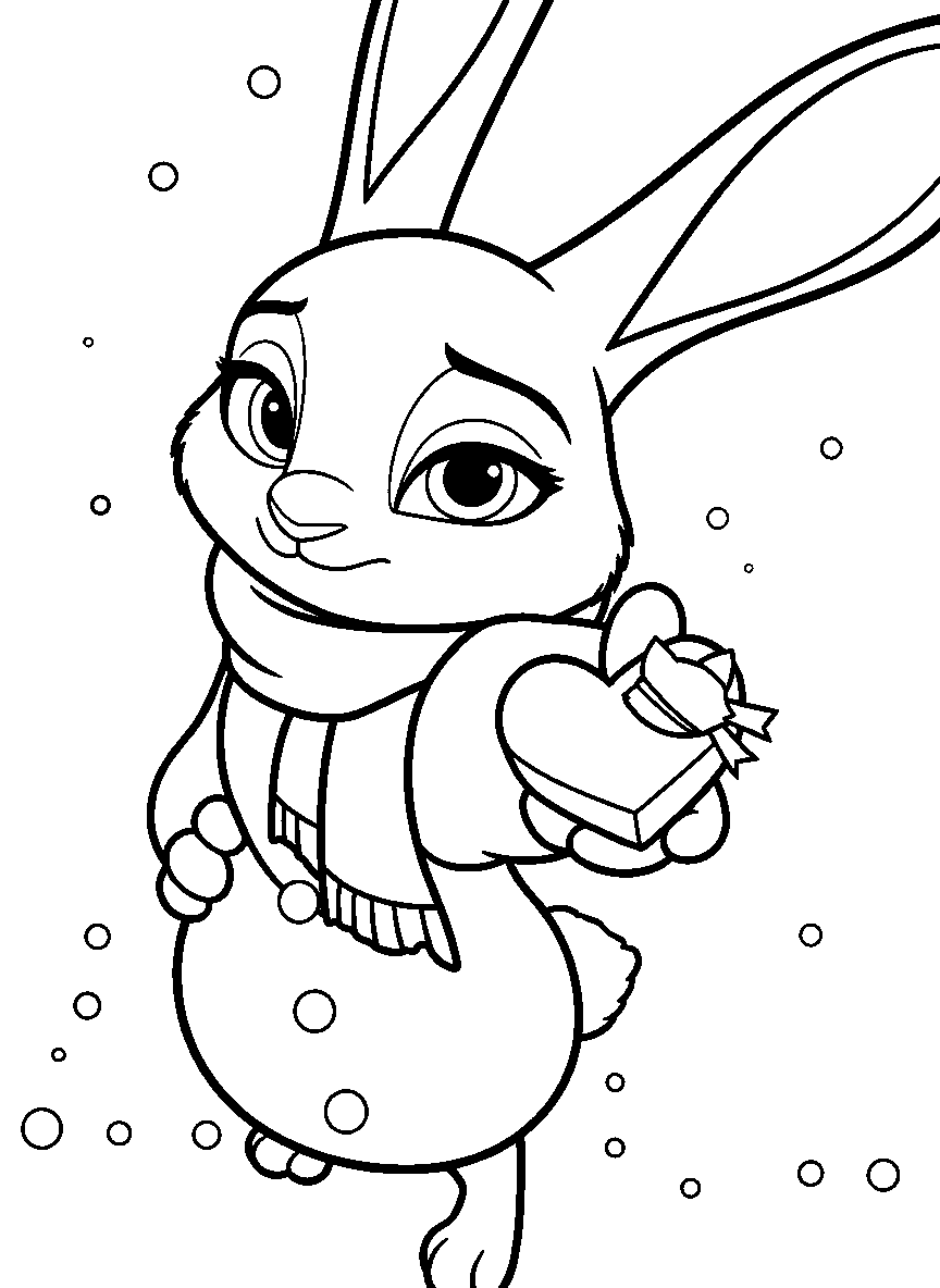 judy hopps valentine heart coloring