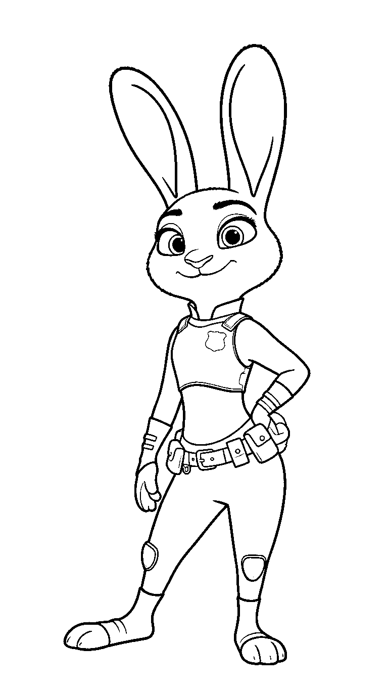 judy hopps zootopia police coloring