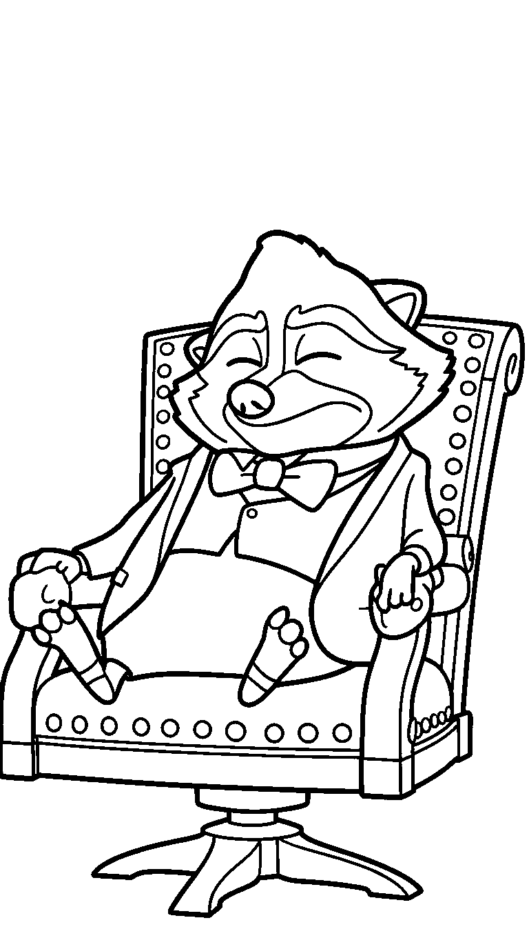 mr big boss of tundratown line art