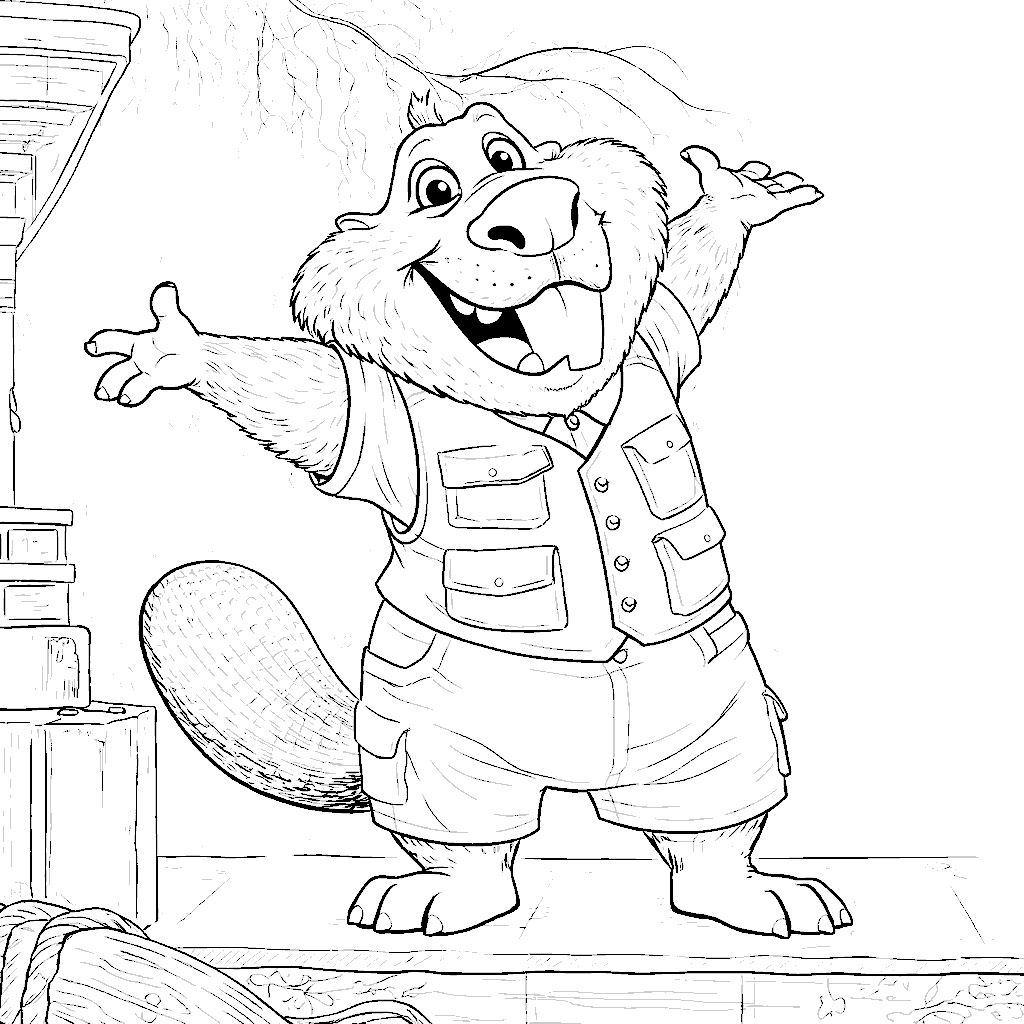 nibbles maplestick welcomes you to zootopia line art