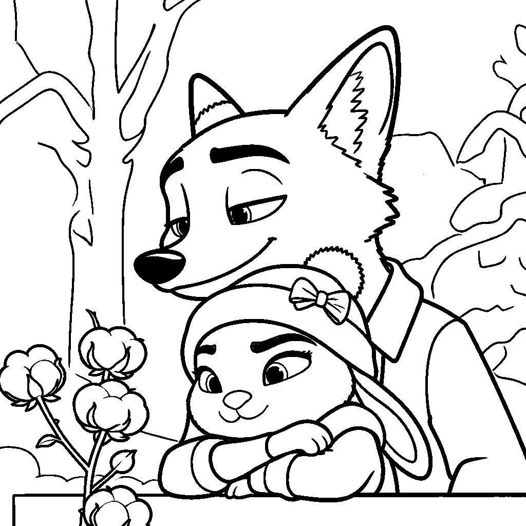 nick and judy winter garden line art