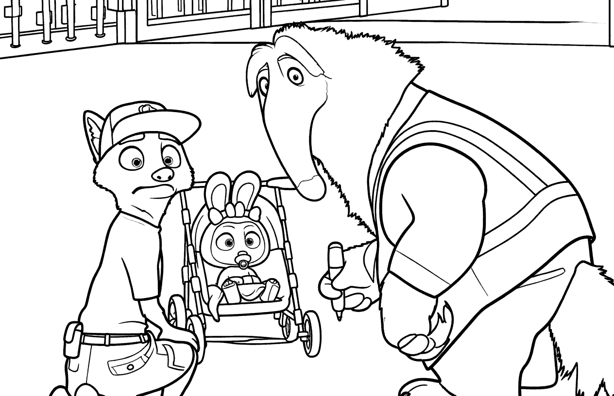 nick finnick and antony snootley line art