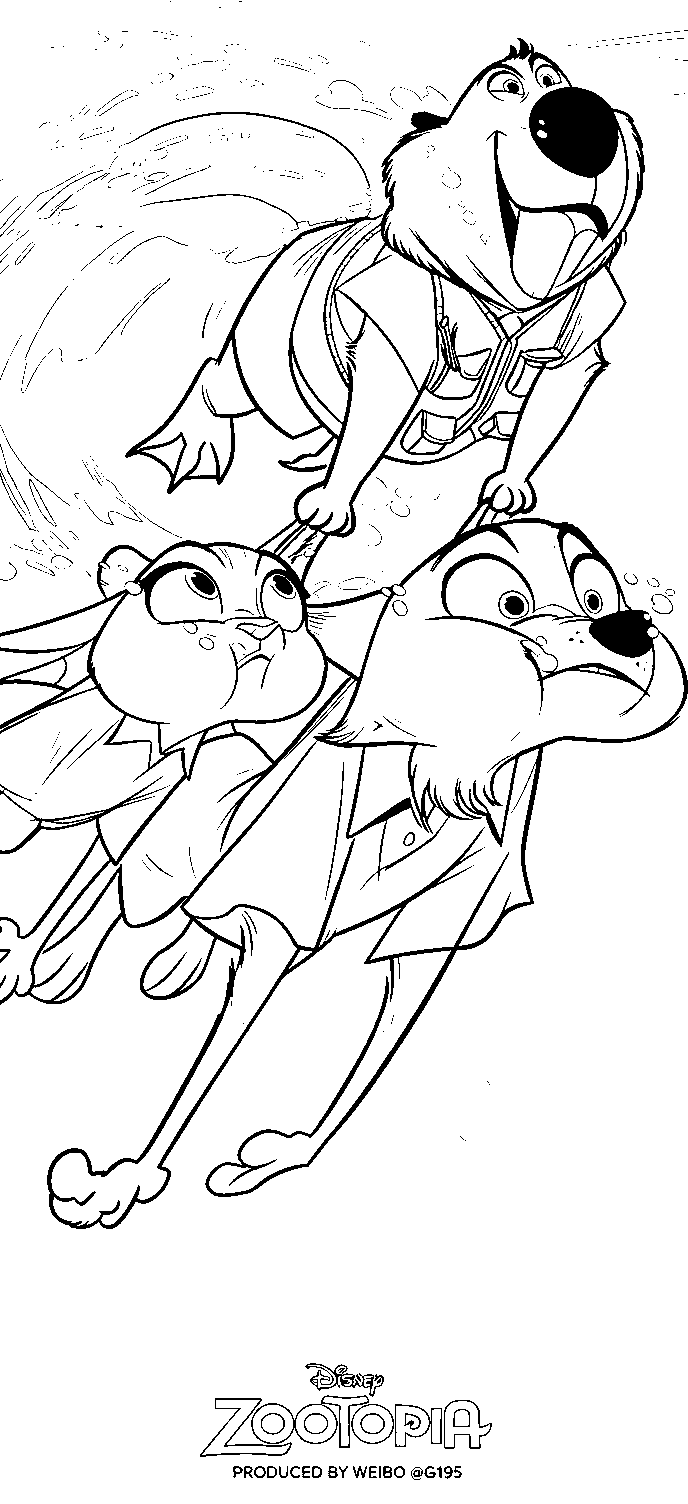 nick judy and nibbles underwater adventure line art