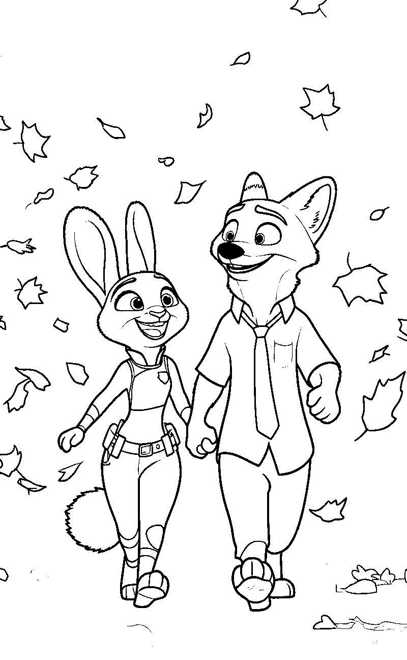 nick judy autumn leaves walk coloring
