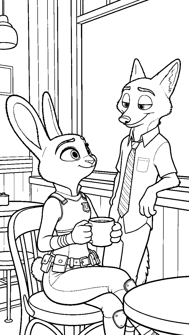 nick judy coffee shop coloring
