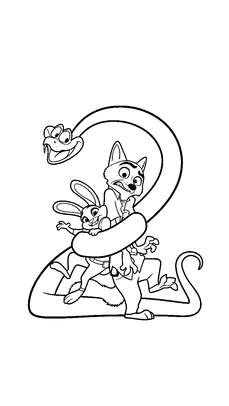 nick judy gary snake surprise coloring