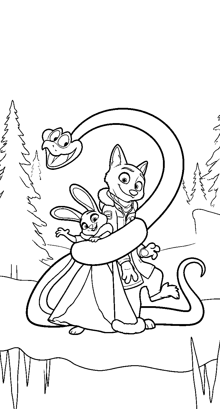 nick judy gary snake winter coloring