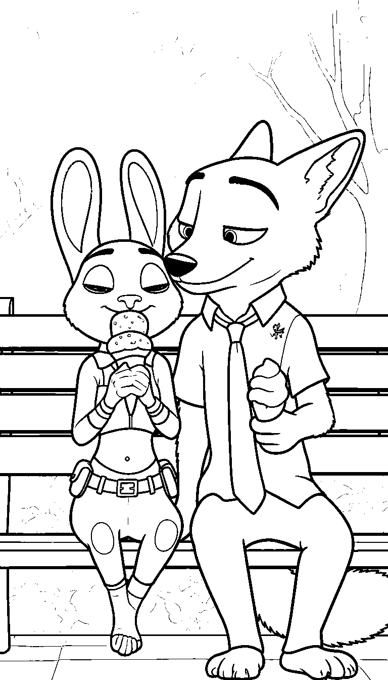 nick judy ice cream date coloring