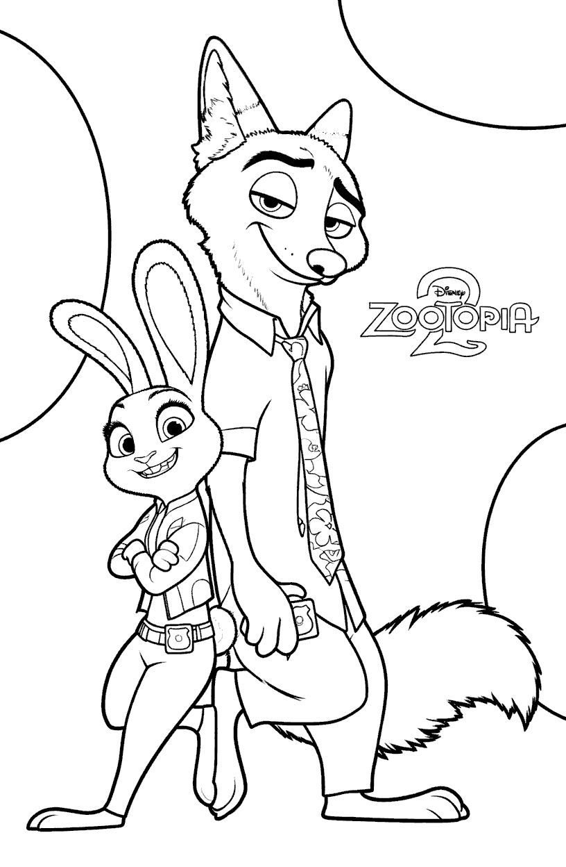 nick judy partnership zootopia 2 movie scene line art