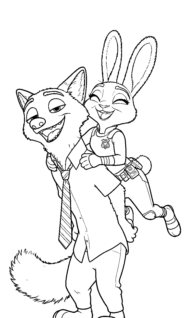 nick judy piggyback ride line art