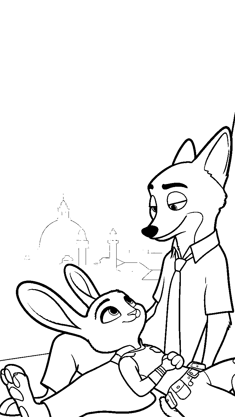 nick judy rooftop romance coloring