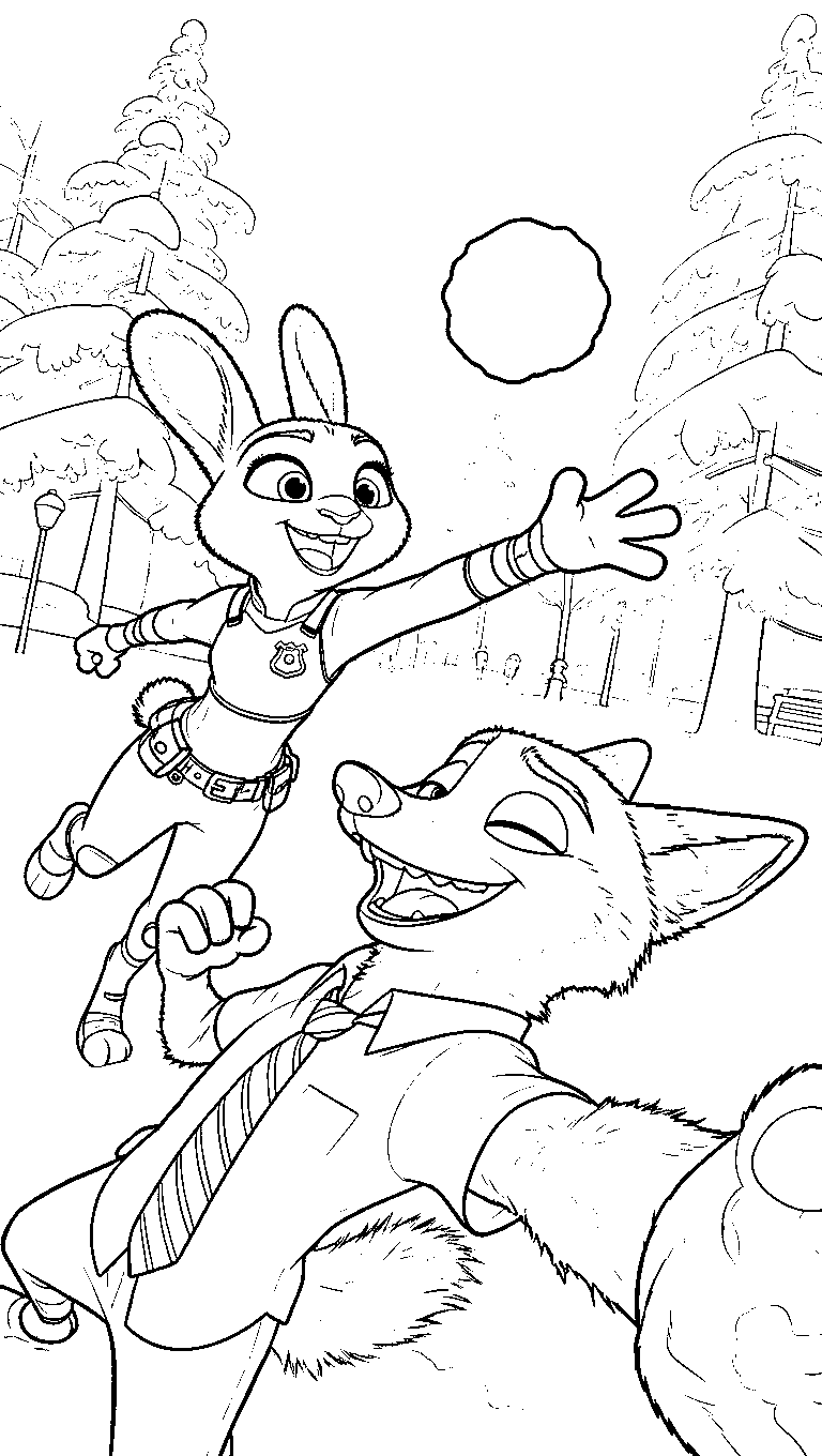 nick judy winter selfie coloring