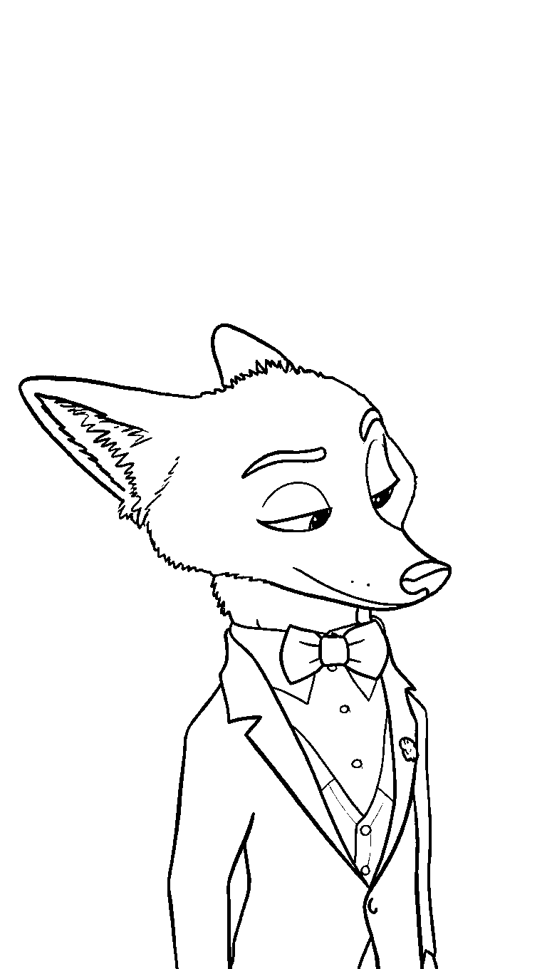 nick wilde wedding suit coloring