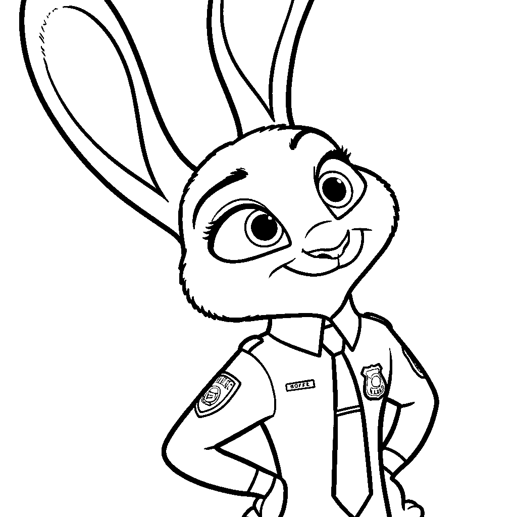 officer judy hopps police uniform coloring